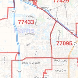 Cypress Texas Zip Code Map - United States Map