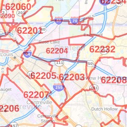 St. Louis Zip Code Map Printable